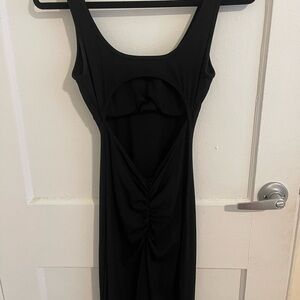 Sexy Black Sleeveless Backless Scrunched Butt Jumpsuit